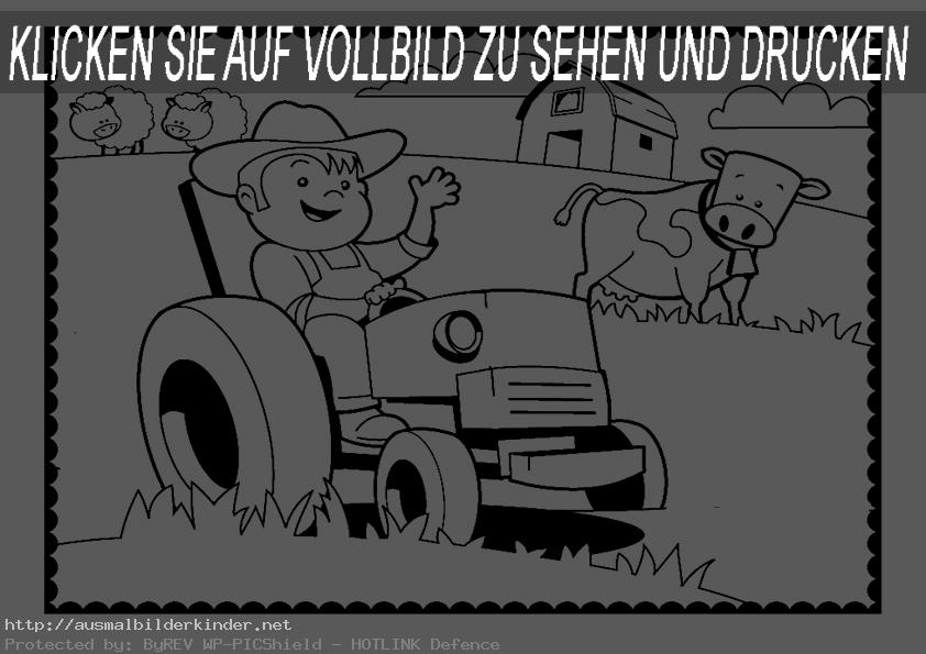 ausmalbilder kinder  traktor-6